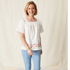 Matilda Jane Best-Dressed Embroidered Blouse sz small WT163